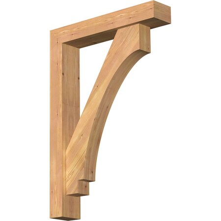 Ekena Millwork Imperial Block Smooth Bracket w/ Offset Brace, Western Red Cedar, 5 1/2"W x 28"D x 40"H BKT0604X28X40IMP05SWR